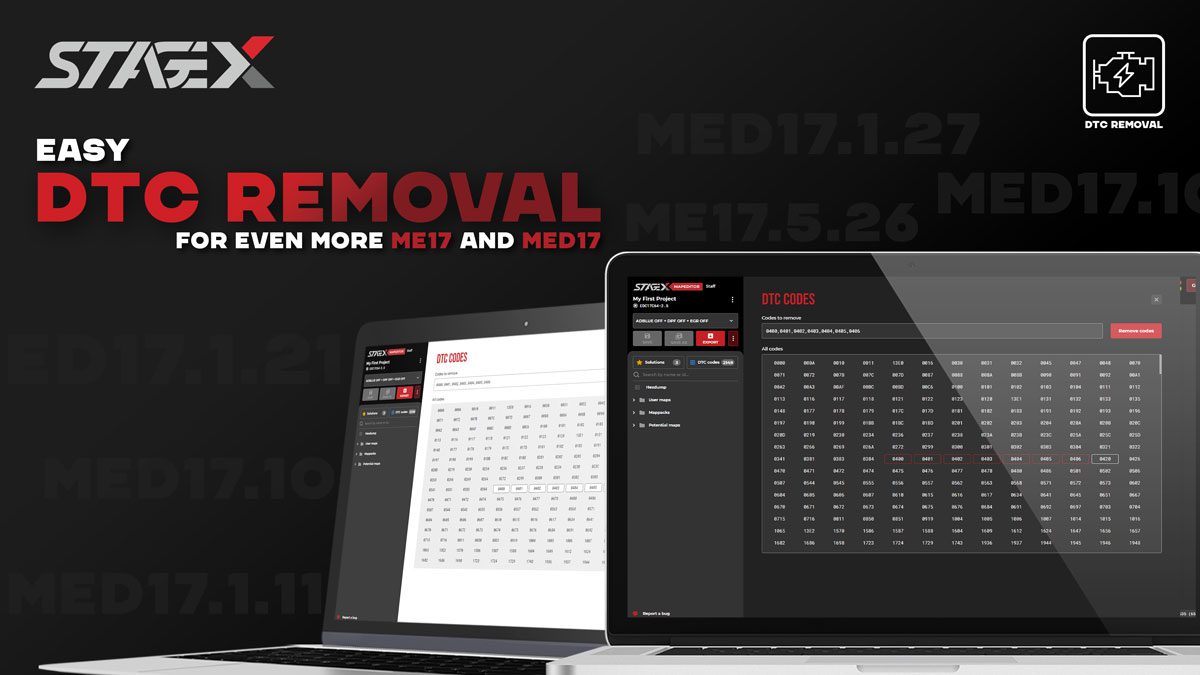 New DTCs solutions for MED17 & ME17 ECUs